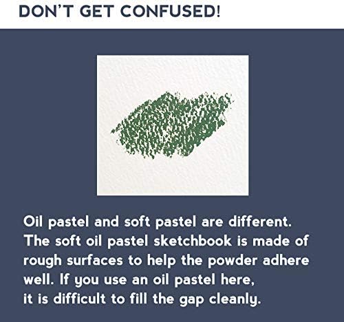 Miniatura 8 de Paquete de 2 cuadernos de bocetos de papel Bristol para medios secos pastel al óleo, lápiz de color, superficie de vitela de dibujo a lápiz (A4, 2