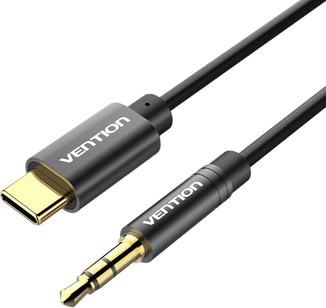 VENTION Type C to 3.5mm Stereo Audio Cable, USB C male to 3.5mm male Audio jack Flexible spring cable for Samsung Galaxy S8/S8 Plus Google Pixel XL and other Type C Port Smartphones (1m/3ft)