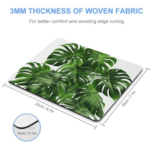Tapis de souris Monstera Deliciosa fini les glissements avec sa base en caoutchouc