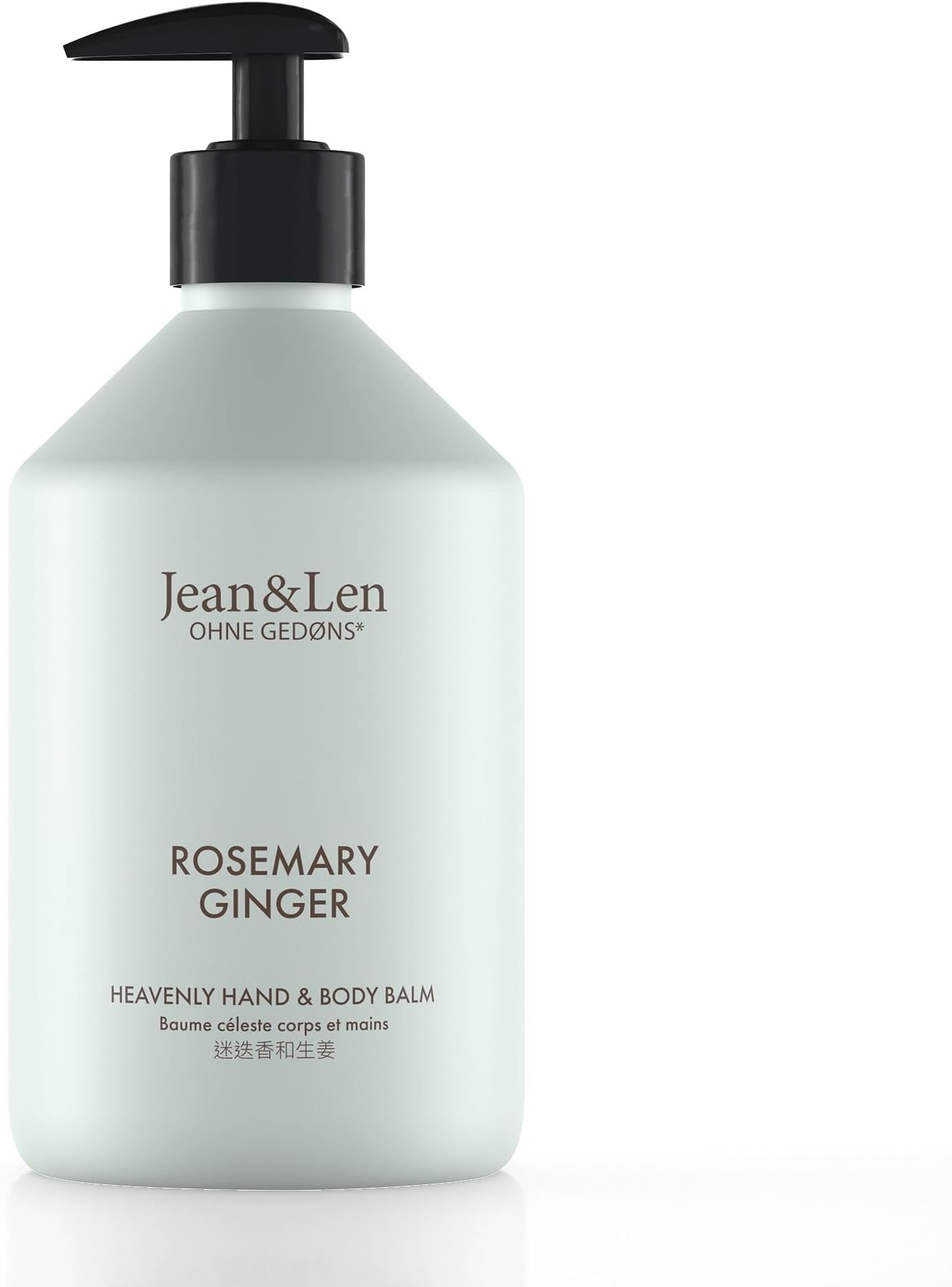 Jean & Len Heavenly Hand & Body Balm Rosemary & Ginger, for a fragrant care experience, with organic argan oil and shea butter, minimalistic bottle, without parabens & silicones, 16.91 Fl. Oz.