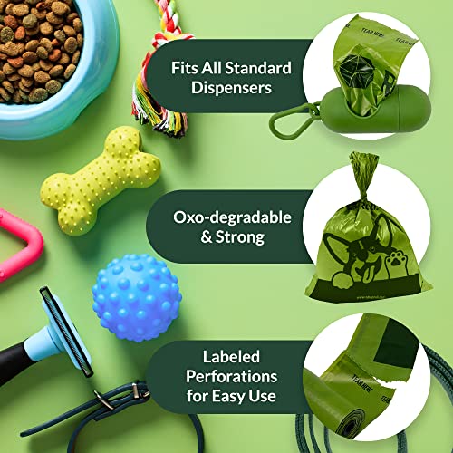 Reli. Biodegradable Dog Poop Bags W/Holder (360 Bags - 24 Rolls) | 9X13 Inch Large Dog Bags For Poop W/Dispenser | Green, Eco-Friendly Doggie Poop Bag |Oxobiodegradable Pet Waste Bag Refills thumb #3