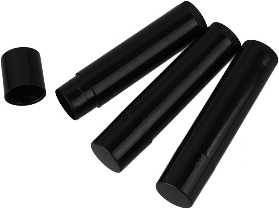 25Pcs 5G 5ML Empty Plastic Lip Balm Tubes Containers Lip Gloss Storage Container (Black)