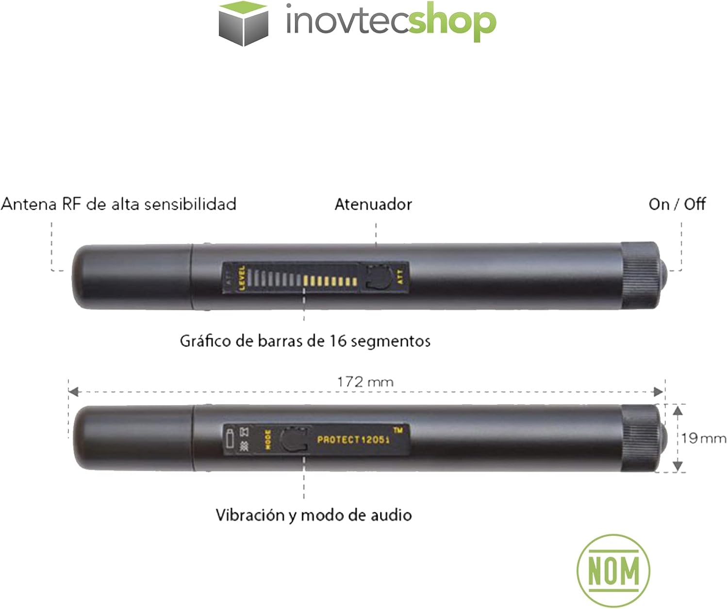 KJB RF Wireless Signal Detector and Test Device, Wand Style - DD1215