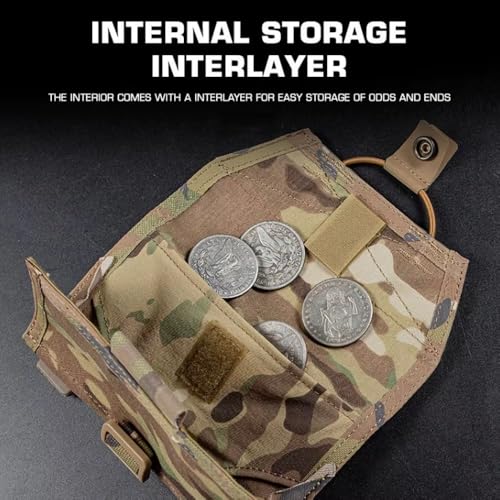 Porte-plaque gilet airsoft avec pochette navigation téléphone Molle - 5