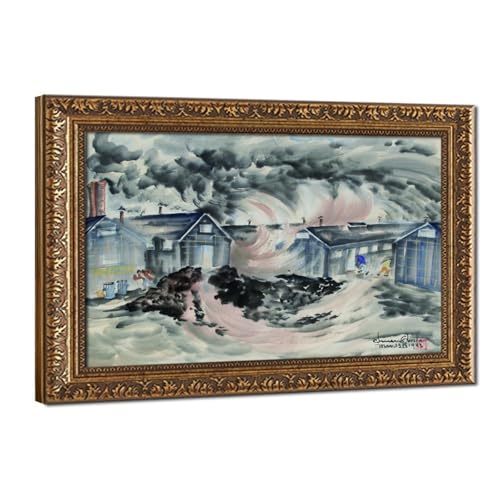 Toile Tempête de poussière Topaze par Chiura Obata, l'émotion de la nature
