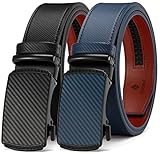 DOOPAI Belt Men, 2 Pack Ratchet Belt Dress Adjustable 1 3/8