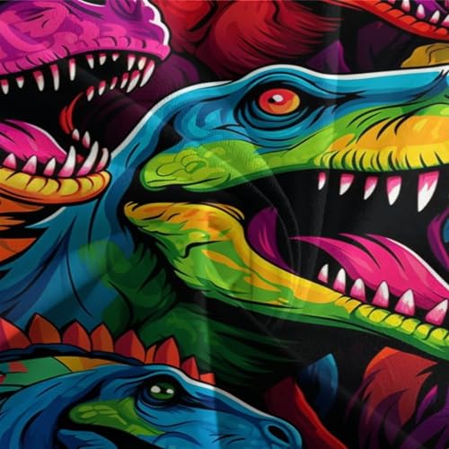 Housse de couette 3D imprimé dragon T-Rex 200x200cm en microfibre - 8