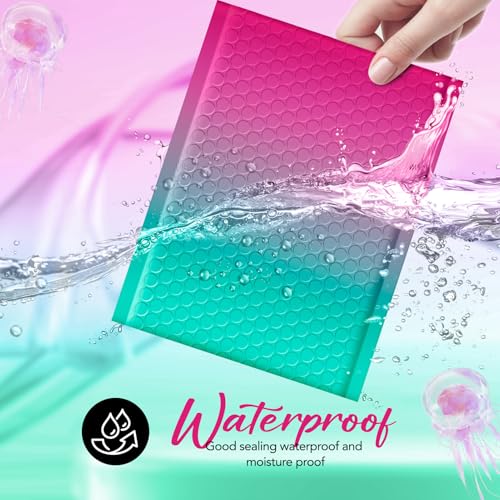 Image of Fuxury Bubble Mailers 6x10 Inch 100 Pack Padded Envelopes Usable Size 6x9 inch