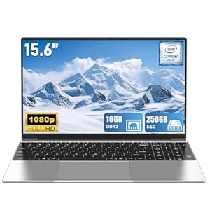 Computadora portátil Win 11 Pro 2025, parte superior de regazo de 15.6 pulgadas, 16 GB RAM 256 GB SSD PC, procesador M3-6Y30, pantalla FHD 1920 x 1080 de 15.6 pulgadas, WIFI5, BT5.0