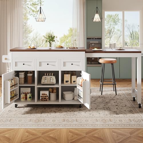 Plan de travail pour cuisine et table de bar blanche modulable - 6