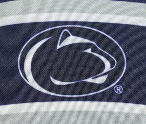 Image of FOCO NCAA Printed Team Logo and Color Stripes Comfortable Slide Sandals