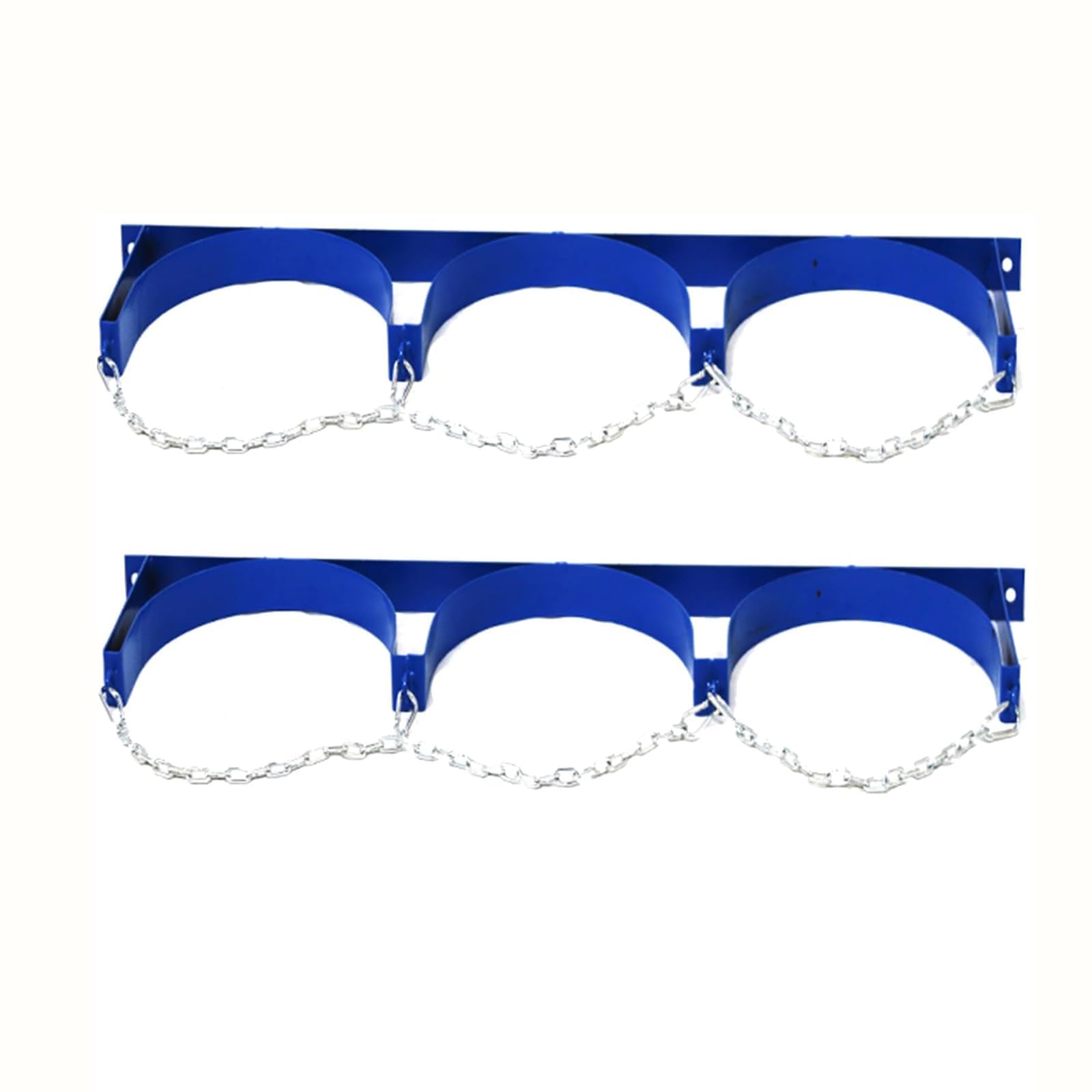 Genérico Soporte Azul para Tanque de oxígeno con Cadena de Seguridad y Tornillos - Estante de Almacenamiento de Cilindros de CO2 para Montaje en Pared - Soporte Multiusos para Botellas de Gas propano