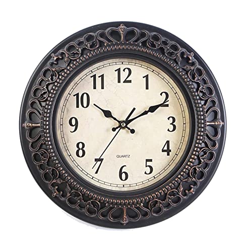 Horloge murale quartz retro silencieuse 10 pouces pour salon et chambre