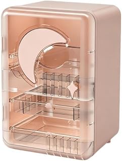 Luxury Desktop Cosmetic Storage Cabinet | Transparent Drawer Unit for lipsticks and makeup home vanity