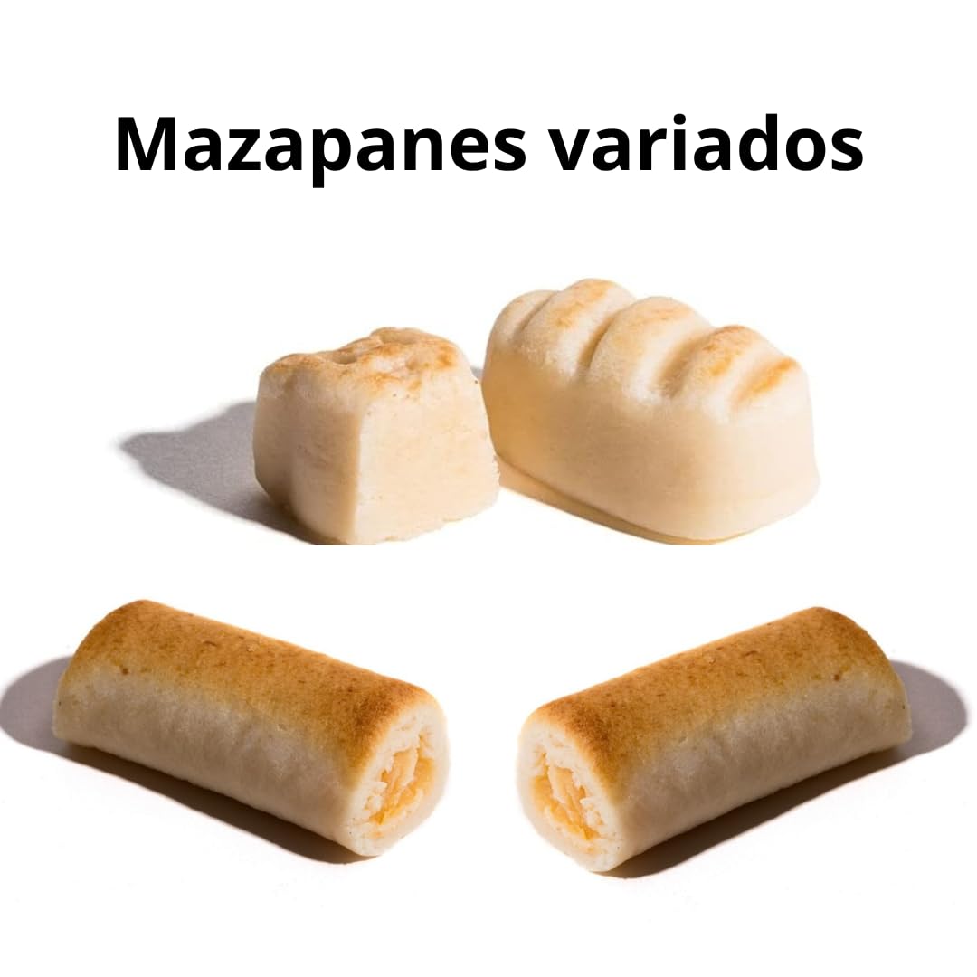 Surtido de Mazapán y Turrón, Caja de 2 Kg, Variedad de Mazapanes, Bombones, Almendras, Turrón Duro, Polvorón y Turrón Blando