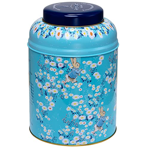New English Teas Peter Rabbit's Daisies Tea Tin with 240 English Breakfast Teabags, Beatrix Potter