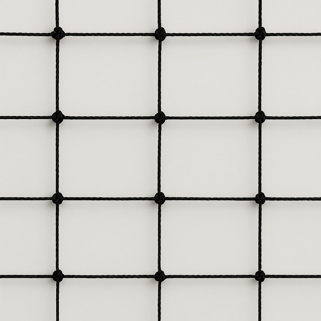 Taubenschutznetz Vogelschutznetz 5 cm Masche 1,2 mm Fadenstärke Schwarz über 100 Größen zur Auswahl von 4 m x 4 m bis 20 m x 50 m (4 m x 17 m)