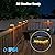 VOLISUN 4x4 Solar Post Cap Light 6pack,Solar Fence - Cap Lights Outdoor Waterproof for Wooden/Vinyl Post,Black Deck Post Cap Light Solar Powered with Warm White for Garden/Patio/Porch