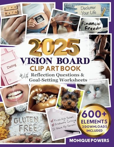 2025 Vision Board Clip Art Book: Inspirational Collection of 600+