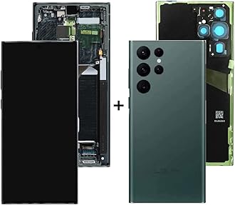 6.8" Original for Samsung S22 Ultra Touch Screen Display Digitizer S22Ultra 5G S908E S908E/DS S908U S908W S908B/DS LCD Screen Replacement (with Green Frame and Back Cover)