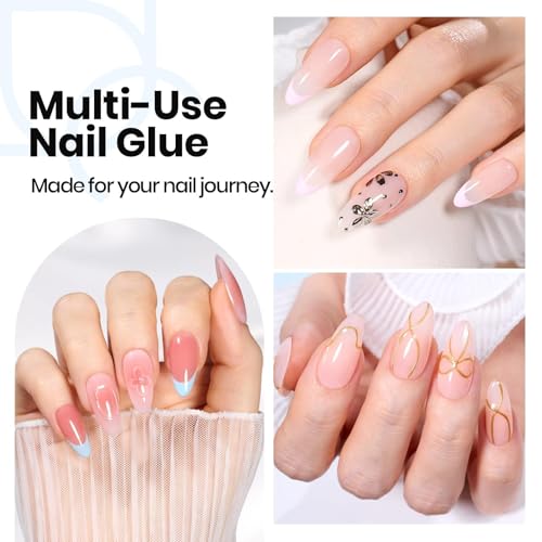 beetles 15ml UV Nail Glue Gel - Super Strong Extension Glue for Nail Tips Clear Acrylic Nails, Clear Press On Nails, Gentle, Large Capacity, Salon Art DIY Home Need U V Light Cured Gift for Her - Image 4