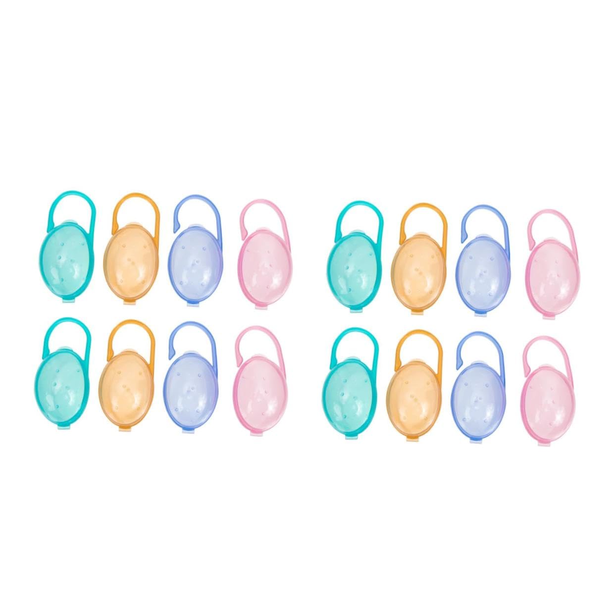 16pcs Holder Clip Storage Container for Case Molar Case Teething Box Handle Safe and Dust