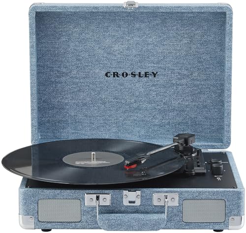 Crosley CR8005F-WD Cruiser Plus Vintage 3-Speed Bluetooth in/Out Suitcase Vinyl