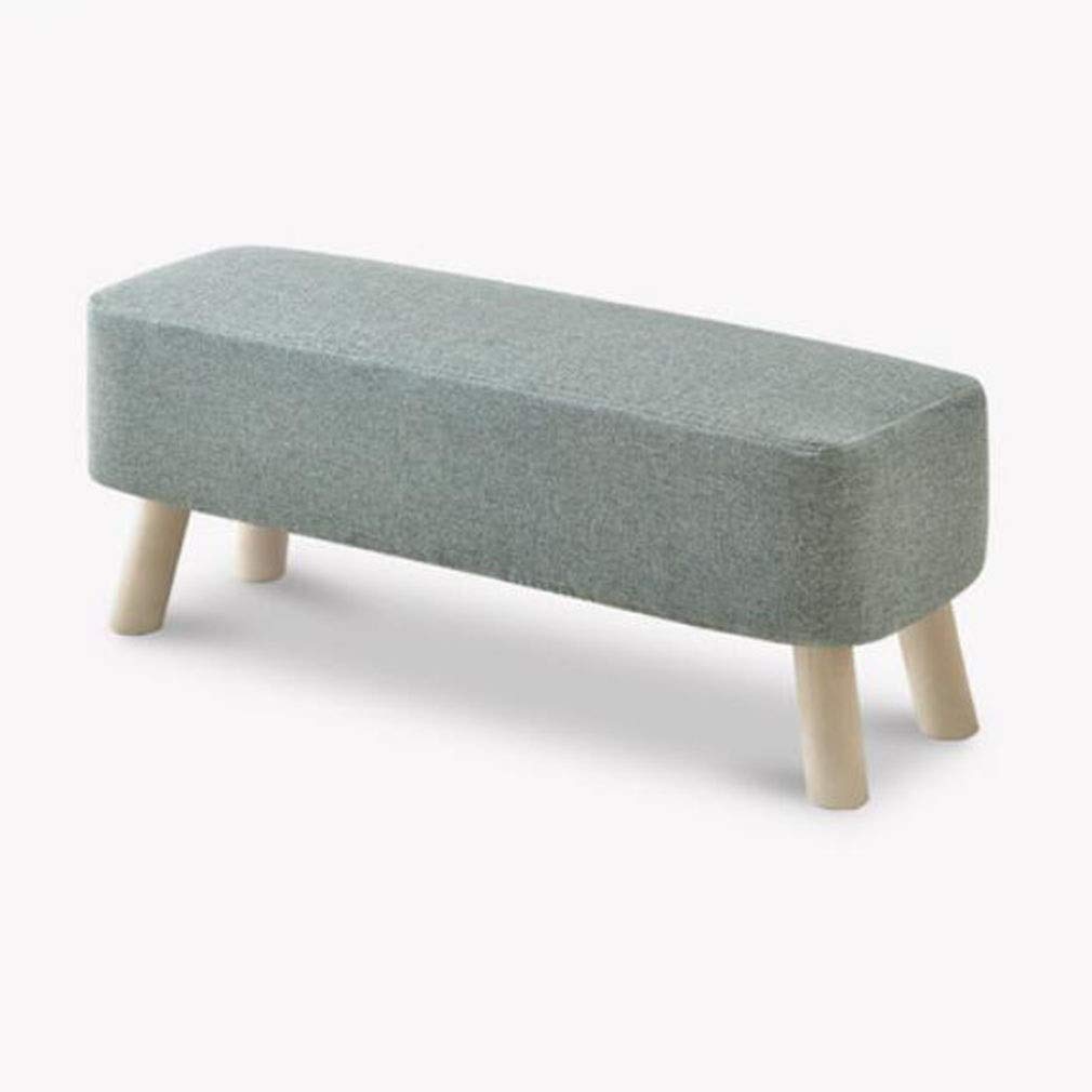 Repose-pieds avec housse en lin lavable - Grand pouf 90 cm confortable et facile à entretenir