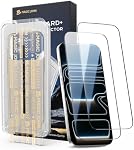 MAGIC JOHN 3rd Gen Mise à jour pour iPhone 17 Pro Protecteur d'écran 6.3 De pouce, HD Film trempé transparent, résistant aux éclaboussures, Élimination automatique de la poussière, Sans bulles, Installation facile, paquet de 2