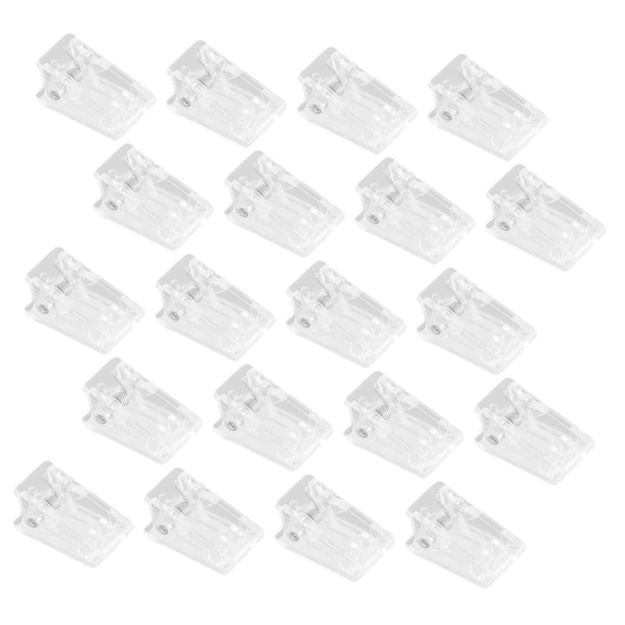 SEWACC 20pcs Self Adhesive Transparent Photo Clips Versatile Wall Decoration for Posters Pictures Name Tags and Crafts Lightweight Plastic for Easy Use