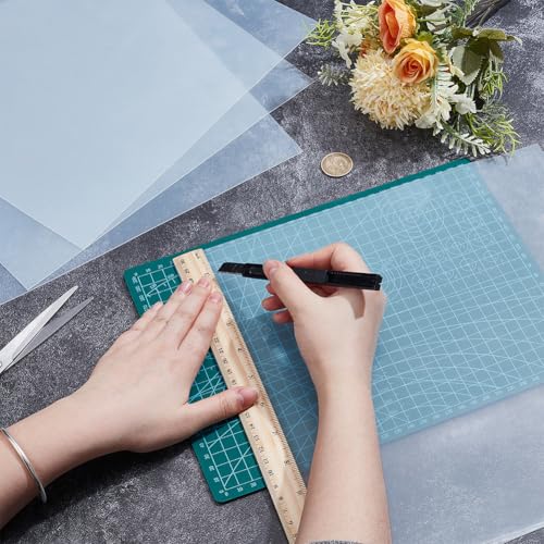 OLYCRAFT 4 Stück Durchscheinende Silikonkautschukplatte 315x310mm Flexible Silikonmatte 1mm Dick Temperaturbeständig DIY Dichtungsmaterial Für Bastelarbeiten Harz Schmuckguss Tischunterlage