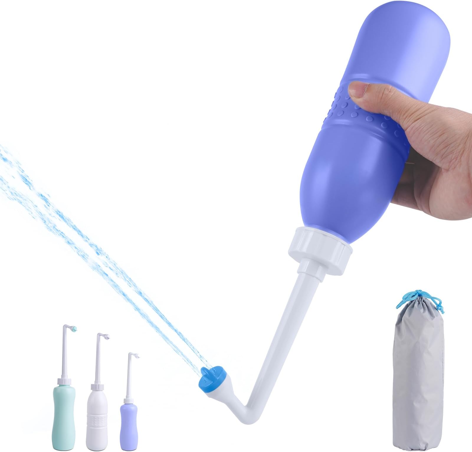 Hibbent Portable Bidet Sprayer and Travel Bidet with Hand Held Bidet Bottle for Personal Cleansing Use Extended Nozzle - Personal Hygiene Care Toilet Bidet Shower/Bathroom Bidet Spray -21.8oz(620ml)