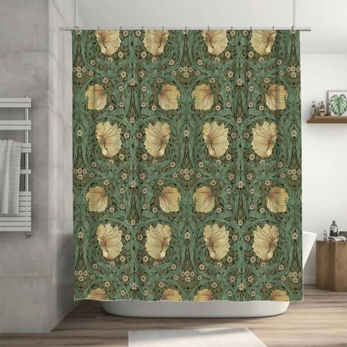 Ansouyi William Morris Shower Curtain Set with 12...