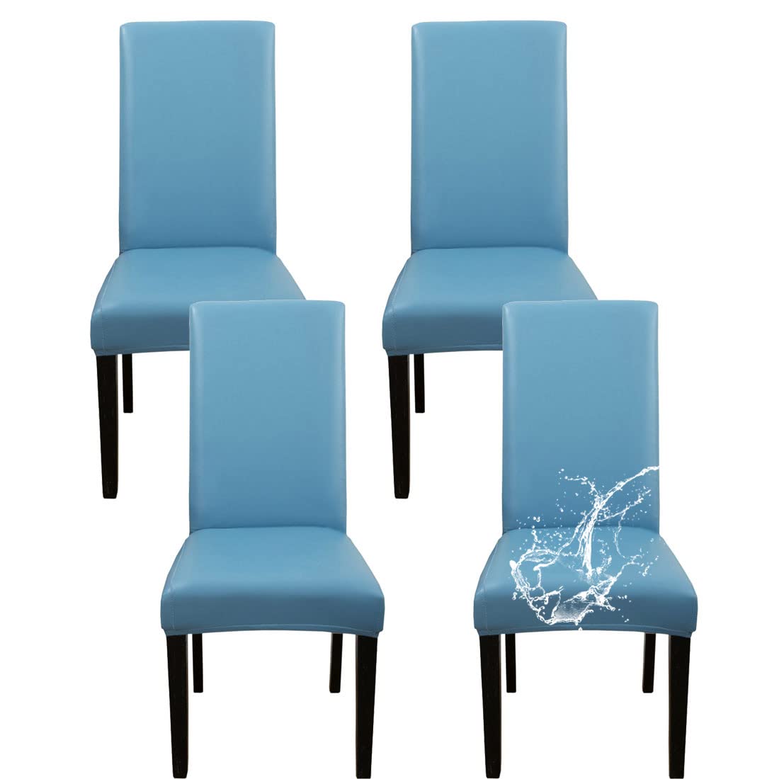 4 Coprisedie Impermeabili In Ecopelle - Fodere Elastiche Per Sedie Da Pranzo - Foto 8