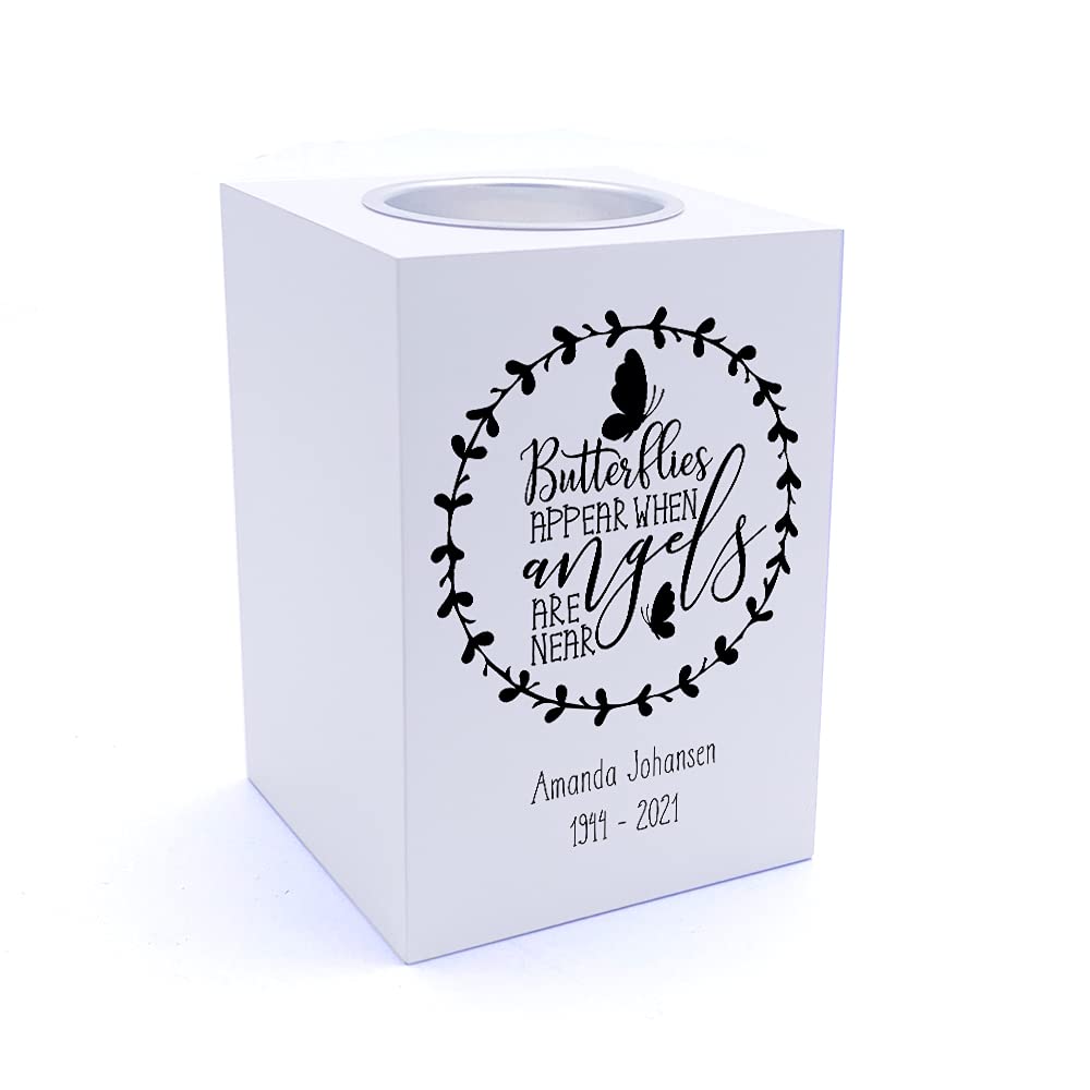 Ukgiftstoreonline Light Butterflies Appear When Angels Are Near Remembrance Tea Holder