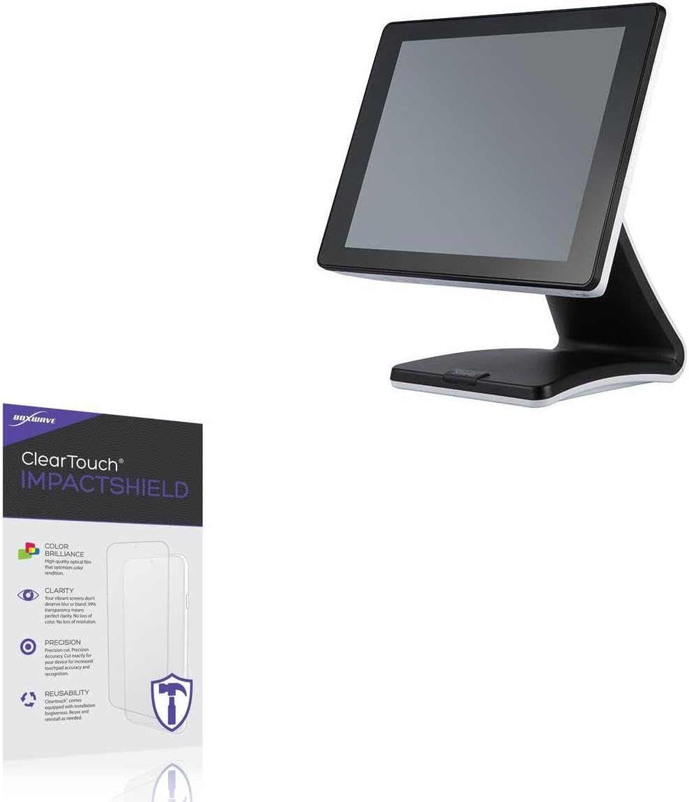 BoxWave Screen Protector Compatible with Sam4s Titan S100 Resistive Touch (15 in) - ClearTouch ImpactShield (2-Pack), Impenetrable Screen Protector Flexible Film