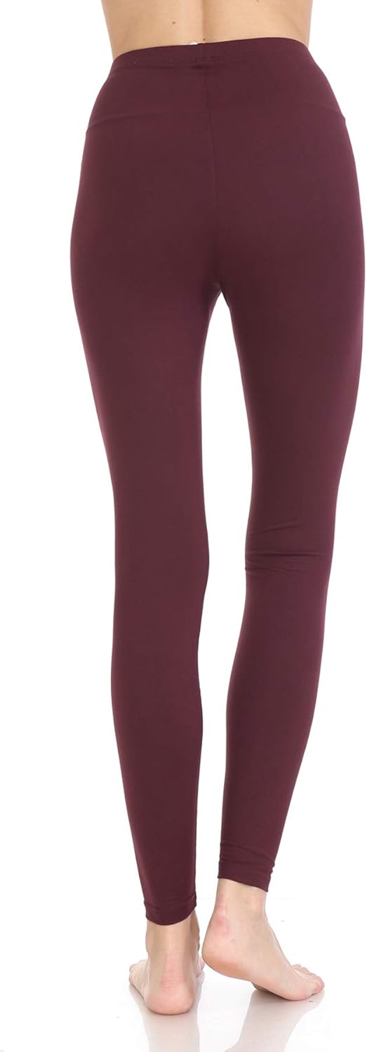 Leggings Depot ActiveFlex Athletic Leggings for Women-HLD (Cassis, 3X) - Image 3