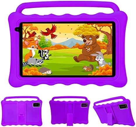 BYYBUO Kids Tablet, 7 Inch Android 12.0 GO Tablet for Kids, 2GB RAM+32GB ROM, Toddler Tablets with Shockproof Case, Parental Control,The Best Gift for Children(7 Colors)