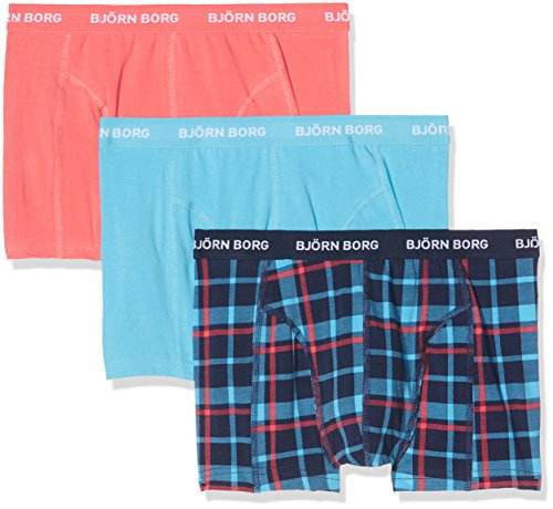 Bjorn Borg Men's Bb Check Shorts 3 Pack, Peacoat, X-Large