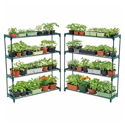 Oypla Flower Staging Display Greenhouse Racking Shelving Double Pack