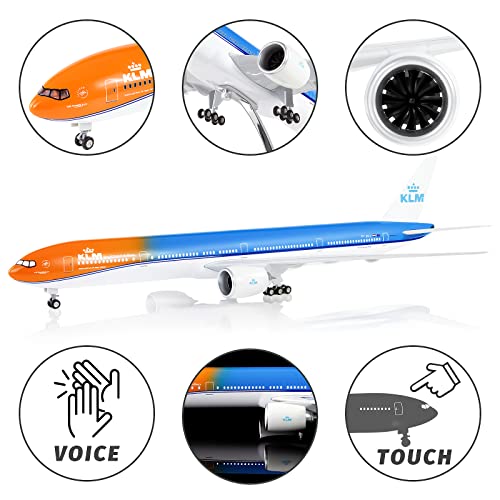 Modelos de avión fundido a presión Boeing 747 KLM a escala 1:130 con luces LED 3