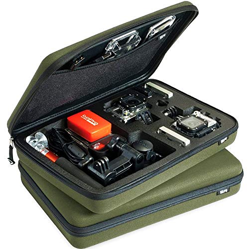 Maletín para GoPro Hero3 MyCase grande color oliva para transporte seguro 2