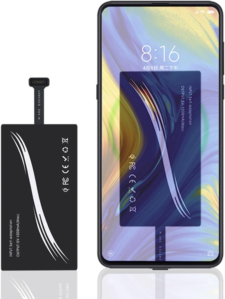 Type C Qi Charging Receiver,Type C USB-C Qi Wireless Charging Receiver Module for Smartphone With Type C Interface,Fast wireless charging