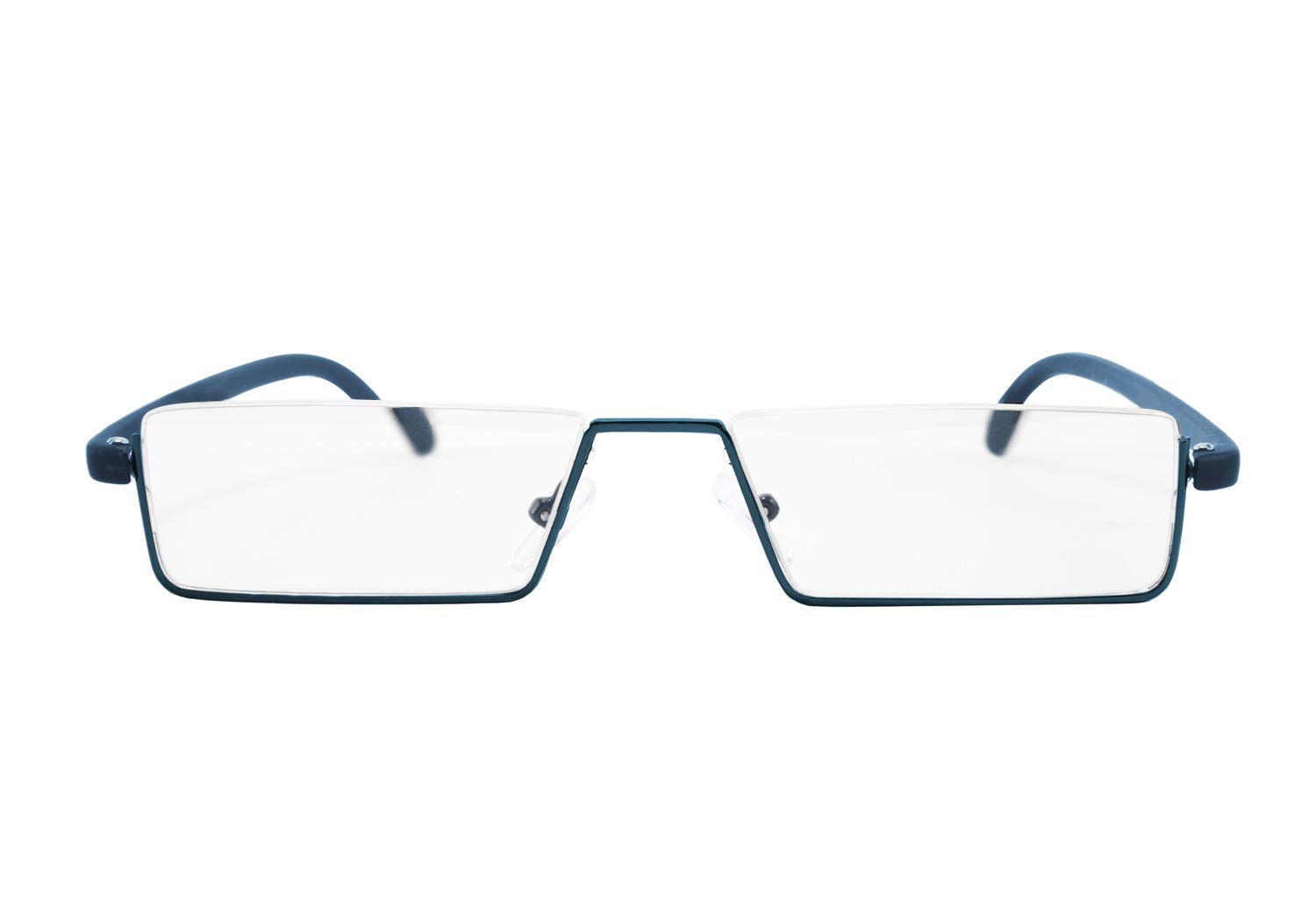 WANWAN Half Frame Blue Light Blocking Reading Glasses Women Men Lightweight TR90 Rim Readers with Case (Blue, 1.25) - Image 3