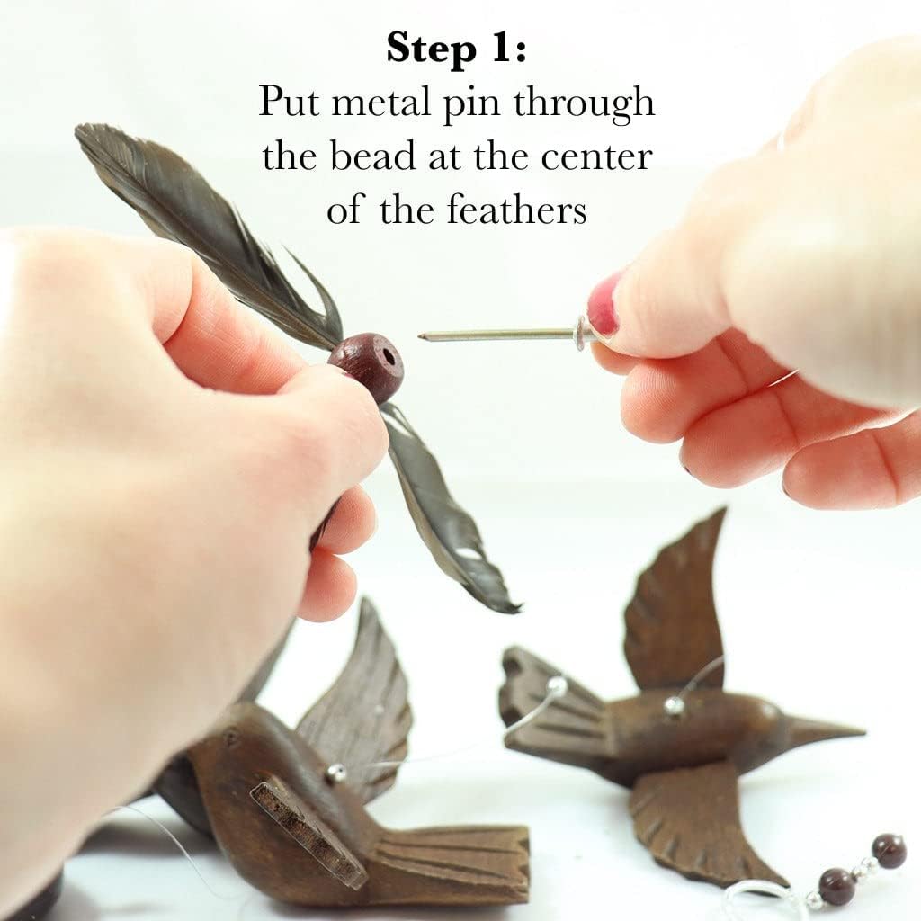 Candlestock Handmade Wooden Animal Hanging Wind Spinners - Elephant