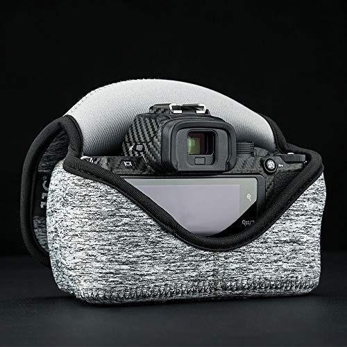 Compact Case Pouch For Sony Zv-E1 With E 16-50 & E 16Mm F2.8/Canon R50 With Rf-S 18-45 & Rf 50Mm F1.8/Nikon Zfc With Dx 16-50/Z50 With Dx 16-50 And Hn-40 Lens Hood/Fuji X-S20 With Xc 15-45Mm - Grey #TOP1