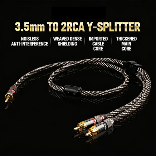 Cable de sonido blindado con conector de 3,5 mm contra interferencia 5