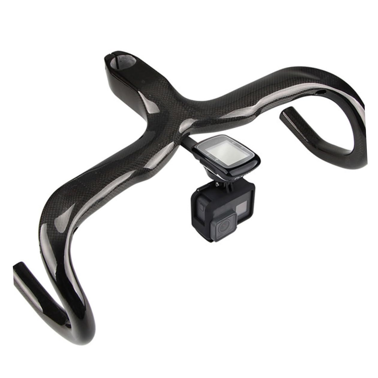 POPETPOP Support de Montre de Vélo Aluminium Alliage avec Adaptateur pour Chronomètre Caméra Noir Support Légèreté pour Guidon