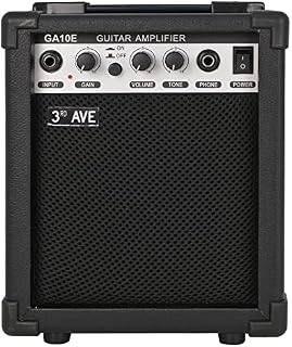 3rd Avenue 10W Guitar Amplifier with Headphone Output, Overdrive Switch, Tone Control Portable Compact Practice Amp Black