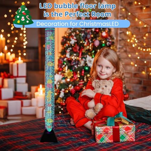 4FT Sensory LED Bubble Tube Lamp with Color-Changing Lights – Soothing Water Bubble Effects for Kids with Autism & ADHD, Stress Relief for Adults, (One Set, Not Five Sets) - Image 6